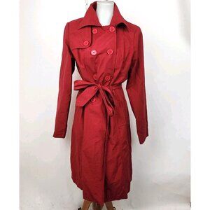 Tex by Max Azria Red Trench Coat